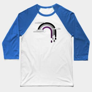 Asexual Pride Flag Minimalist Drip Rainbow Design Baseball T-Shirt